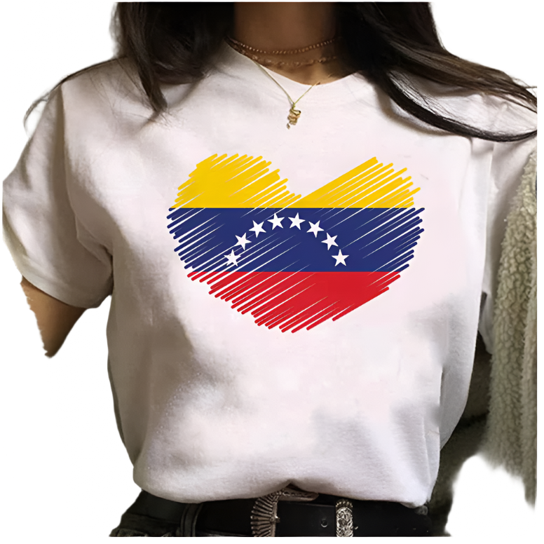 FRANELA VENEZUELA ( CORAZON) MUJERES