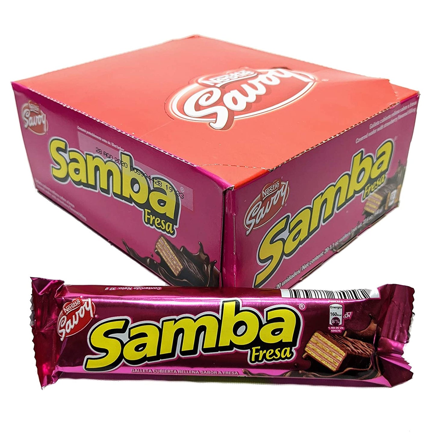 Samba de Fresa Caja de 20 Unidades