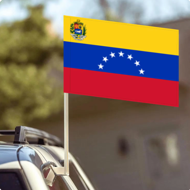 BANDERA DE VENEZUELA PARA EL CARRO 7 EESTRELLAS